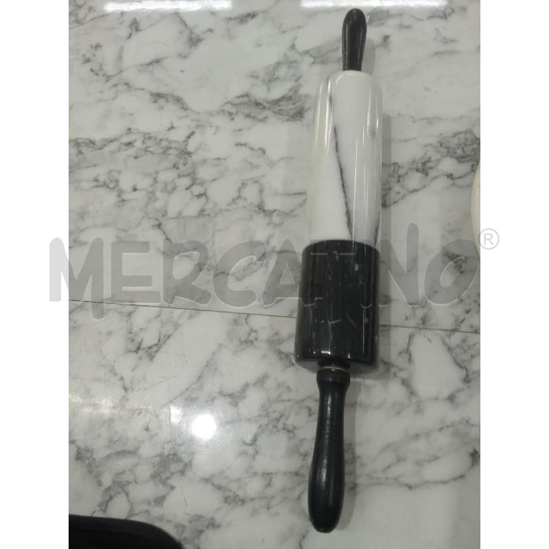 MATTARELLO+VASSOIO GIREVOLE MARMO BIANCO NERO | Mercatino dell'Usato Benevento 4