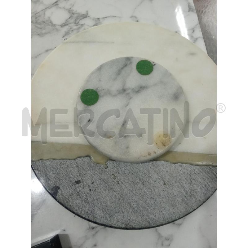 MATTARELLO+VASSOIO GIREVOLE MARMO BIANCO NERO | Mercatino dell'Usato Benevento 5