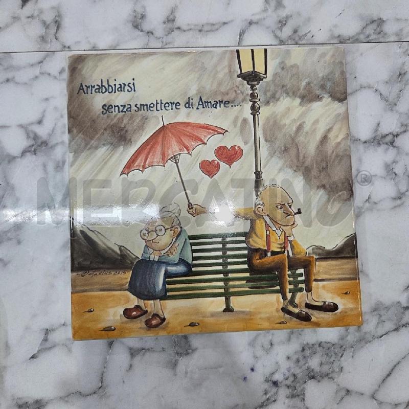 MATTONELLA DISEGNO FRASE ARRABBIARSI SENZA SMETTERE DI AMARSI | Mercatino dell'Usato Benevento 1