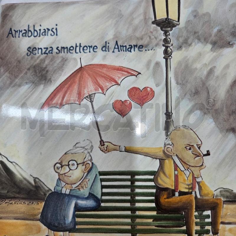 MATTONELLA DISEGNO FRASE ARRABBIARSI SENZA SMETTERE DI AMARSI | Mercatino dell'Usato Benevento 2