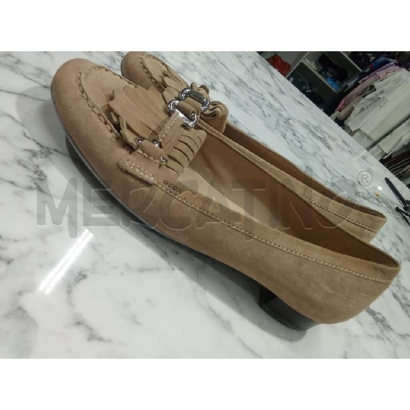 MOCASSINI DONNA BEIGE CON FRANGE GEOX | Mercatino dell'Usato Benevento 2