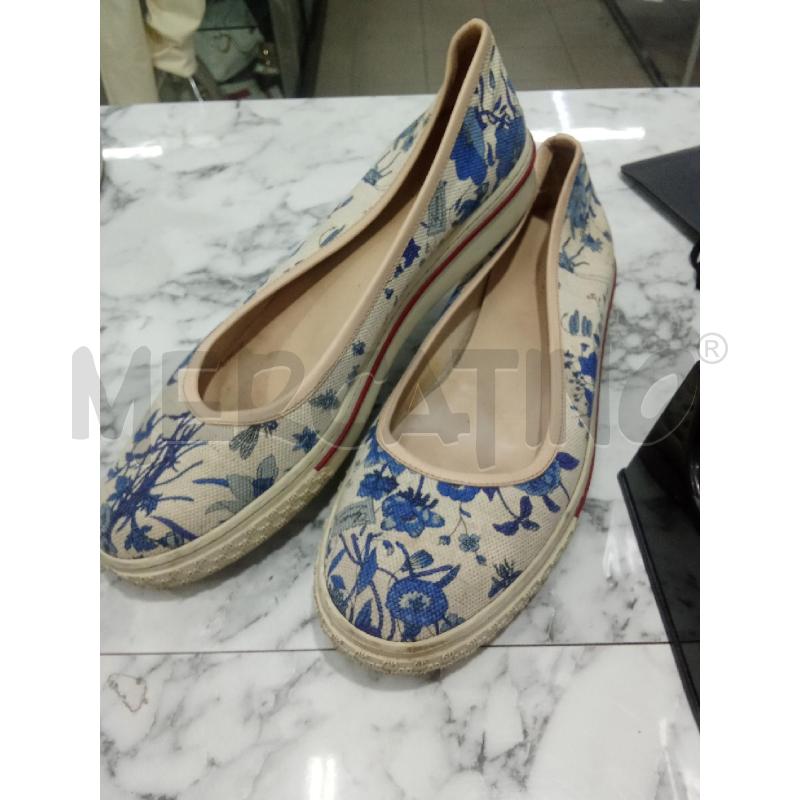 MOCASSINI DONNA GUCCI BEIGE FIORI BLU  | Mercatino dell'Usato Benevento 1