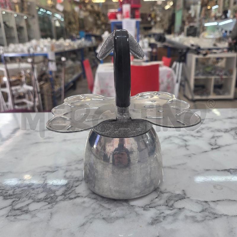 MOKA ACCIAIO NAPOLETANA 4 TAZZE INS MANICO NERO | Mercatino dell'Usato Benevento 1