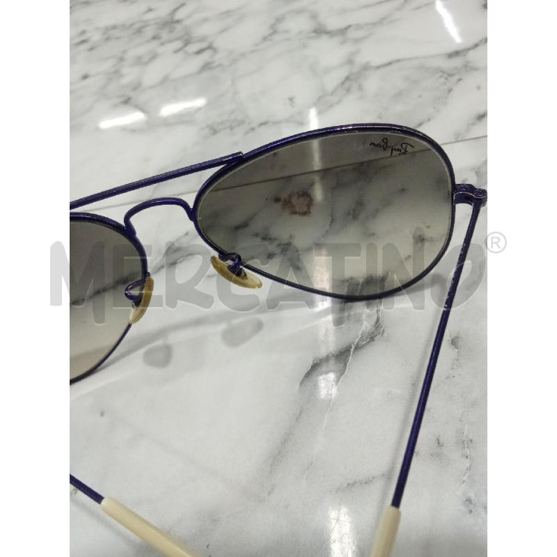 OCCHIALI DA SOLE RAY BAN MONTATURA VIOLA STECCHE BIANCHE | Mercatino dell'Usato Benevento 4
