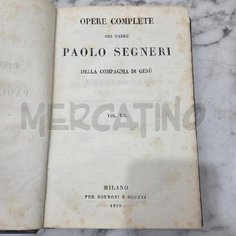 OPERE COMPLETE DEL PADRE PAOLO SEGNERI | Mercatino dell'Usato Benevento 3