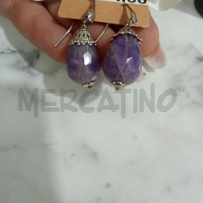 ORECCHINI GANCIO UNCINO A. CON PIETRA VIOLA | Mercatino dell'Usato Benevento 3