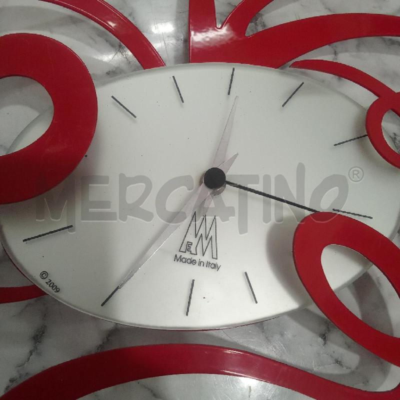 OROLOGIO DA PARETE ROSSO NUMERI GRANDI ARTE E MISTERI | Mercatino dell'Usato Benevento 2