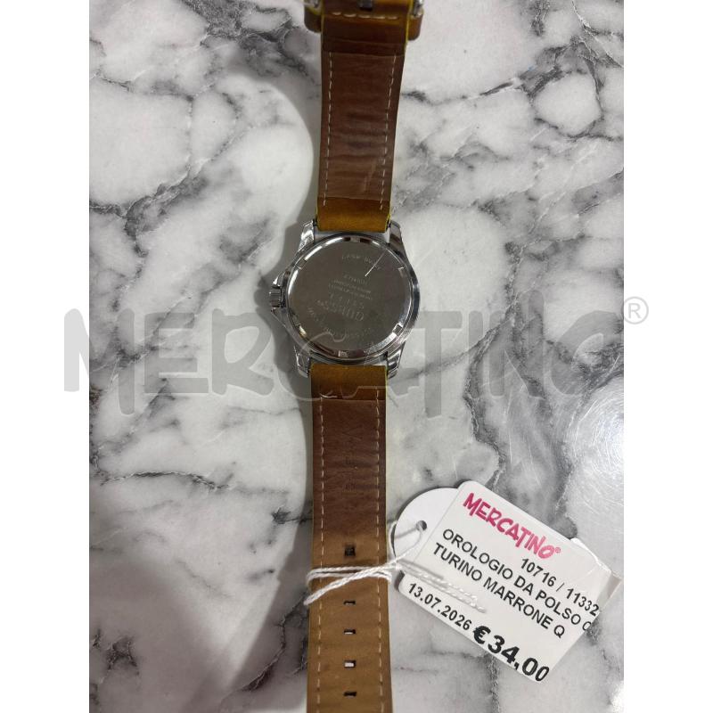 OROLOGIO DA POLSO CINTURINO MARRONE QUADRANTE STRASS GUESS | Mercatino dell'Usato Benevento 3
