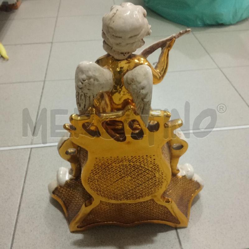 OROLOGIO DA TAVOLO RESINA DORATO BIANCO ANGIOLETTO | Mercatino dell'Usato Benevento 2