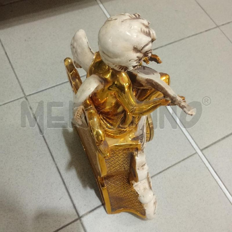 OROLOGIO DA TAVOLO RESINA DORATO BIANCO ANGIOLETTO | Mercatino dell'Usato Benevento 3