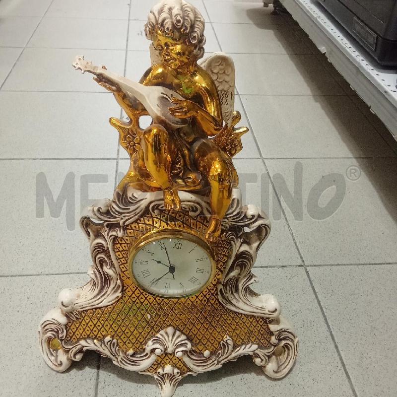 OROLOGIO DA TAVOLO RESINA DORATO BIANCO ANGIOLETTO | Mercatino dell'Usato Benevento 5