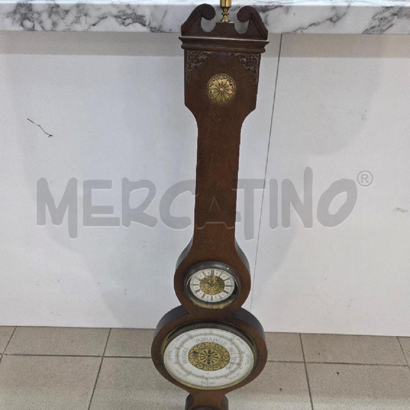 OROLOGIO LEGNO MARRONE CON TERMOMETRO | Mercatino dell'Usato Benevento 1