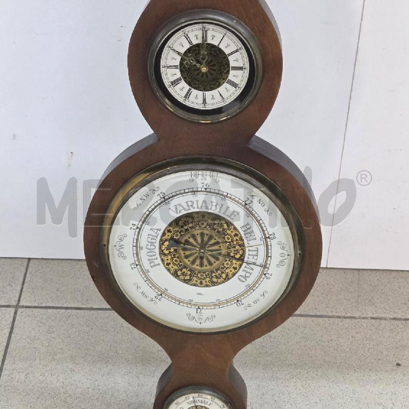 OROLOGIO LEGNO MARRONE CON TERMOMETRO | Mercatino dell'Usato Benevento 2
