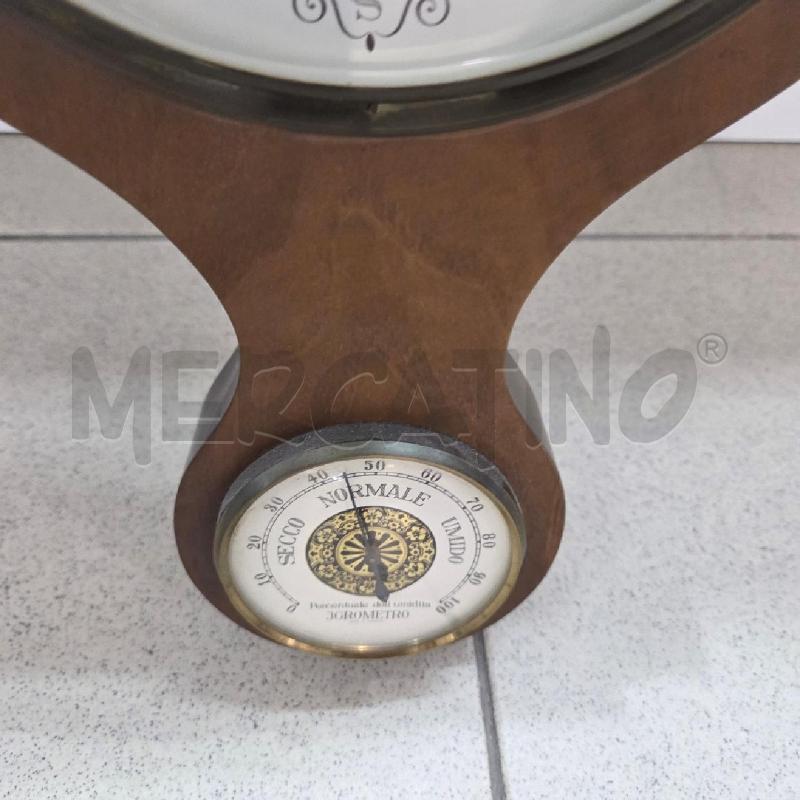 OROLOGIO LEGNO MARRONE CON TERMOMETRO | Mercatino dell'Usato Benevento 4