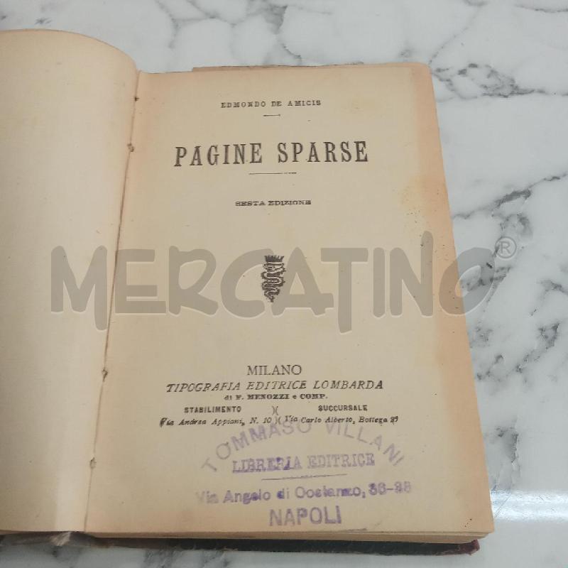 PAGINE SPARSE EDMONDO DE AMICIS | Mercatino dell'Usato Benevento 3