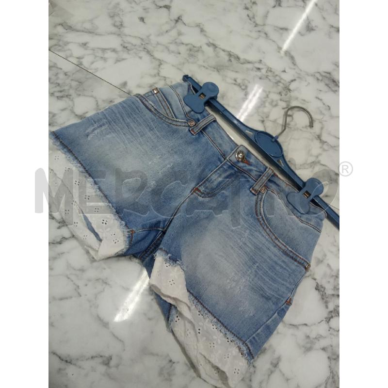 PANTALONCINO BAMBINA DENIM INS PIZZO BIANCO LIU JO  | Mercatino dell'Usato Benevento 1