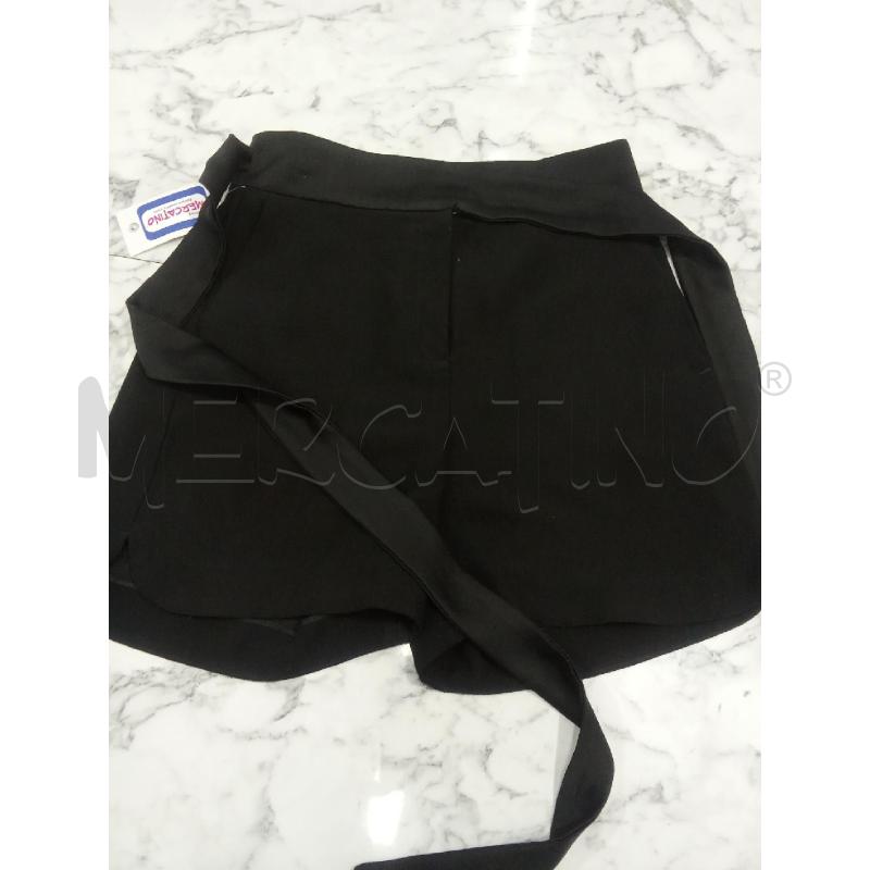 PANTALONCINO DONNA NERO NASTRO IN VITA LUCIDO HOPE | Mercatino dell'Usato Benevento 1