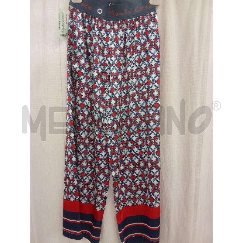 PANTALONE BAMBINA LARGO BLU ROSSO A FANTASIA MANILA GRACE  | Mercatino dell'Usato Benevento 1