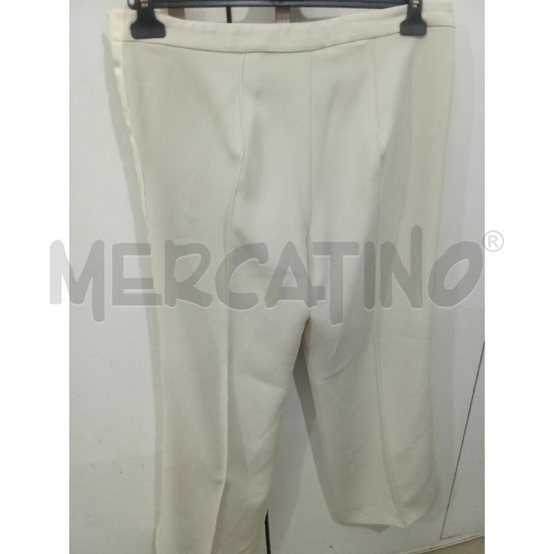 PANTALONE DONNA AMPIO MAX MARA BEIGE CON BANDA LATERALE RASO | Mercatino dell'Usato Benevento 3