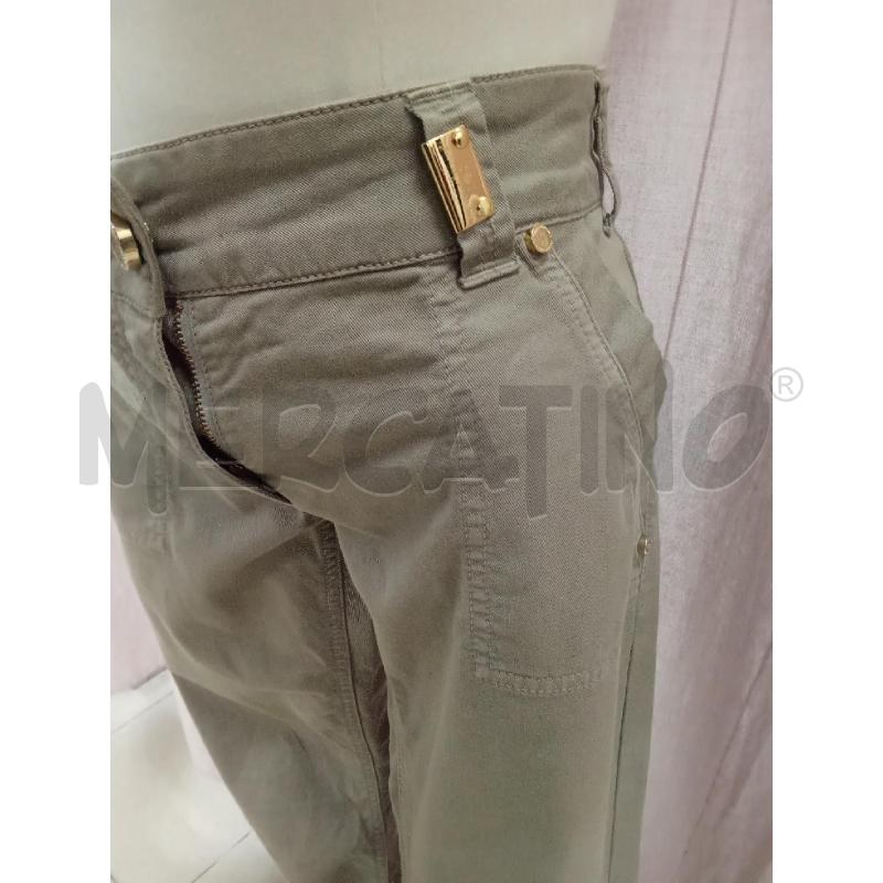 PANTALONE DONNA BEIGE BOTTONI DORATI VITA BASSA ELISABETTA FRANCHI | Mercatino dell'Usato Benevento 2