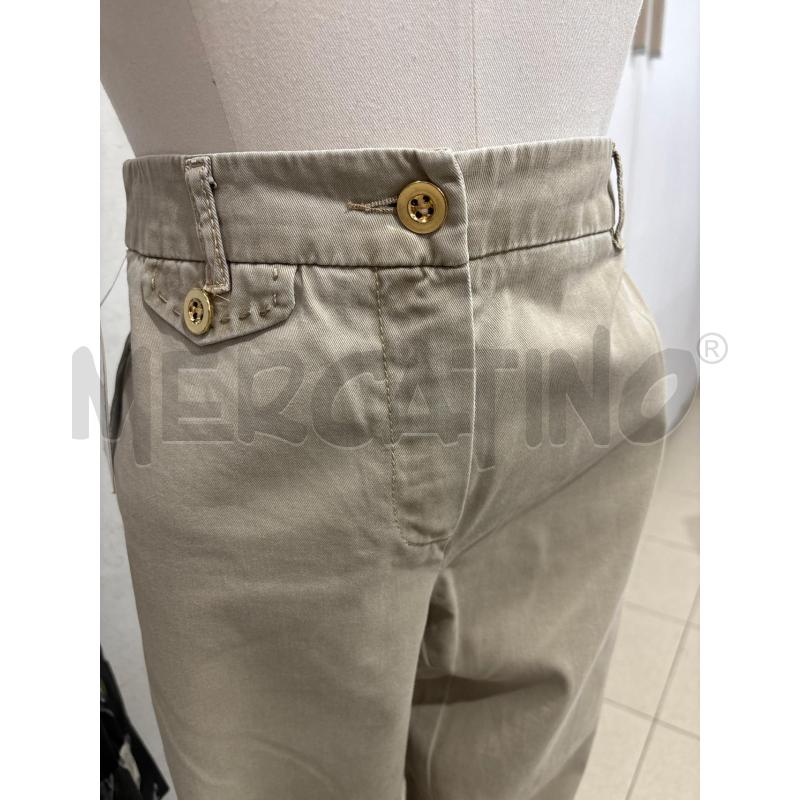 PANTALONE DONNA BEIGE BOTTONI GIALLI MARELLA | Mercatino dell'Usato Benevento 2