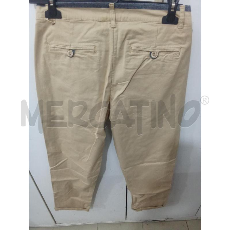 PANTALONE DONNA BEIGE CAMOMILLA BORDO GRIGIO | Mercatino dell'Usato Benevento 3