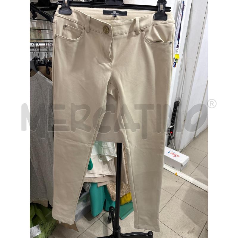 PANTALONE DONNA BEIGE ELISABETTA FRANCHI VITA BASSA | Mercatino dell'Usato Benevento 1