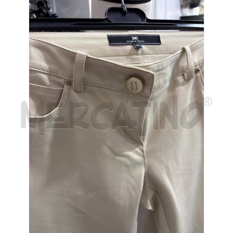 PANTALONE DONNA BEIGE ELISABETTA FRANCHI VITA BASSA | Mercatino dell'Usato Benevento 2