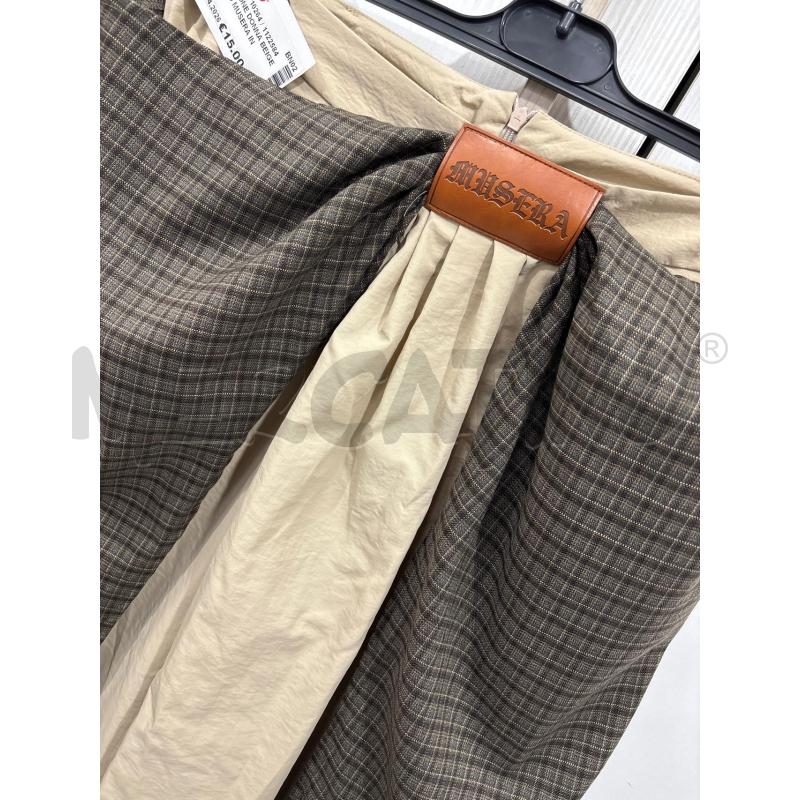 PANTALONE DONNA BEIGE LARGO MUSERA INSERTO MARRONE QUADRI | Mercatino dell'Usato Benevento 2