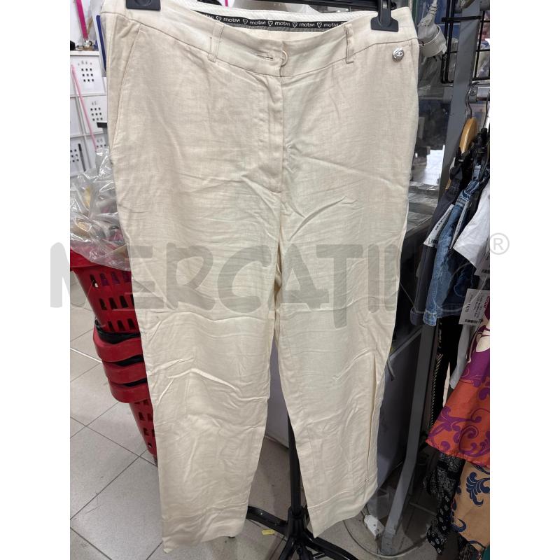 PANTALONE DONNA BEIGE MOTIVI LARGO CON RISVOLTO | Mercatino dell'Usato Benevento 1