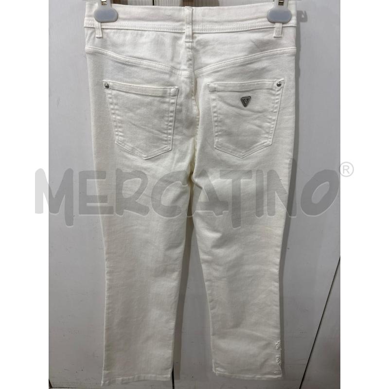 PANTALONE DONNA BIANCO DECORO PIZZO CAVIGLIA GUESS | Mercatino dell'Usato Benevento 3