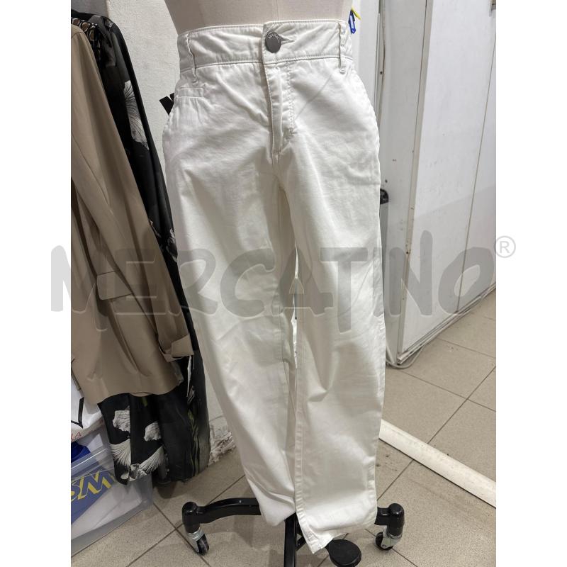 PANTALONE DONNA BIANCO MAXECO SLIM VITA MEDIA | Mercatino dell'Usato Benevento 1