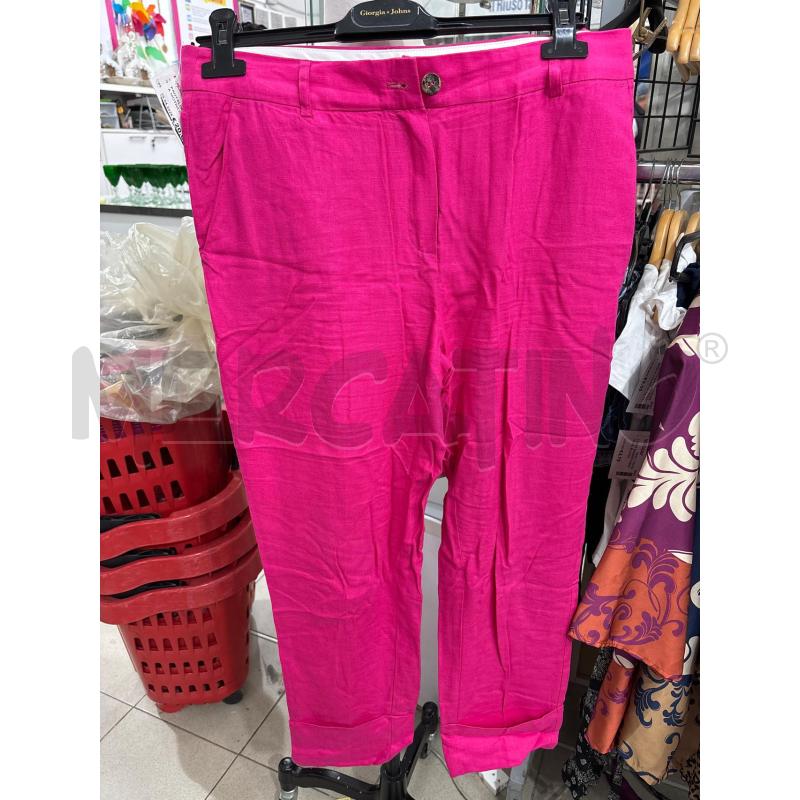 PANTALONE DONNA FUCSIA MOTIVI CON RISVOLTO | Mercatino dell'Usato Benevento 1