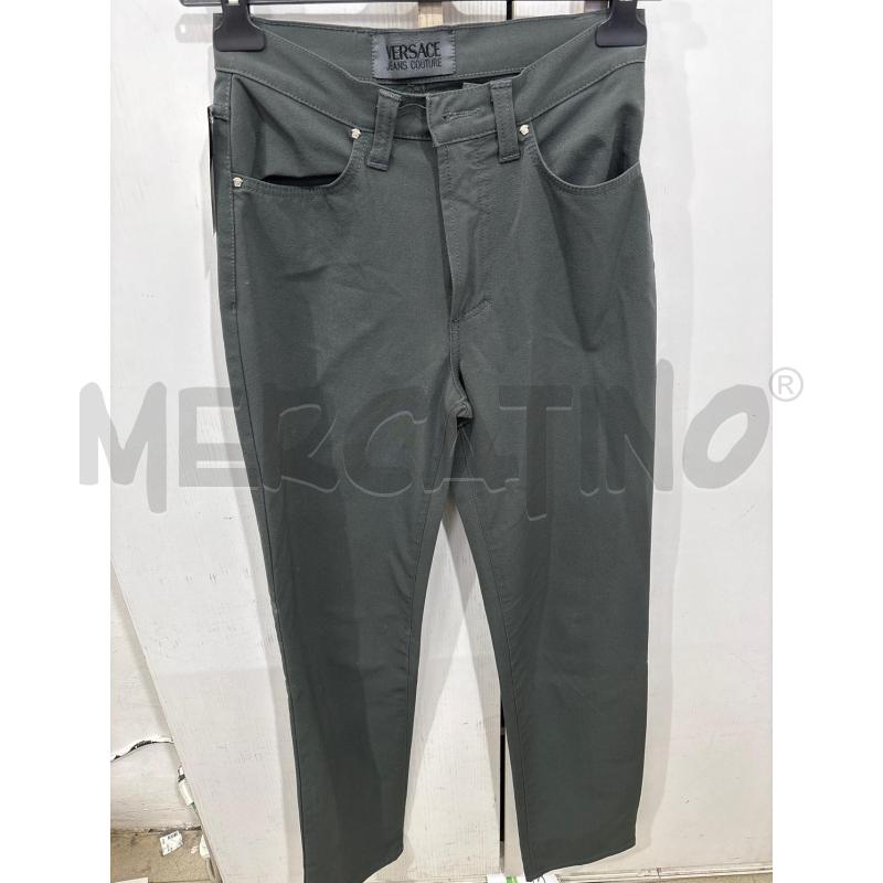 PANTALONE DONNA GRIGIO SCURO VERSACE SENZA BOTTONE  | Mercatino dell'Usato Benevento 1