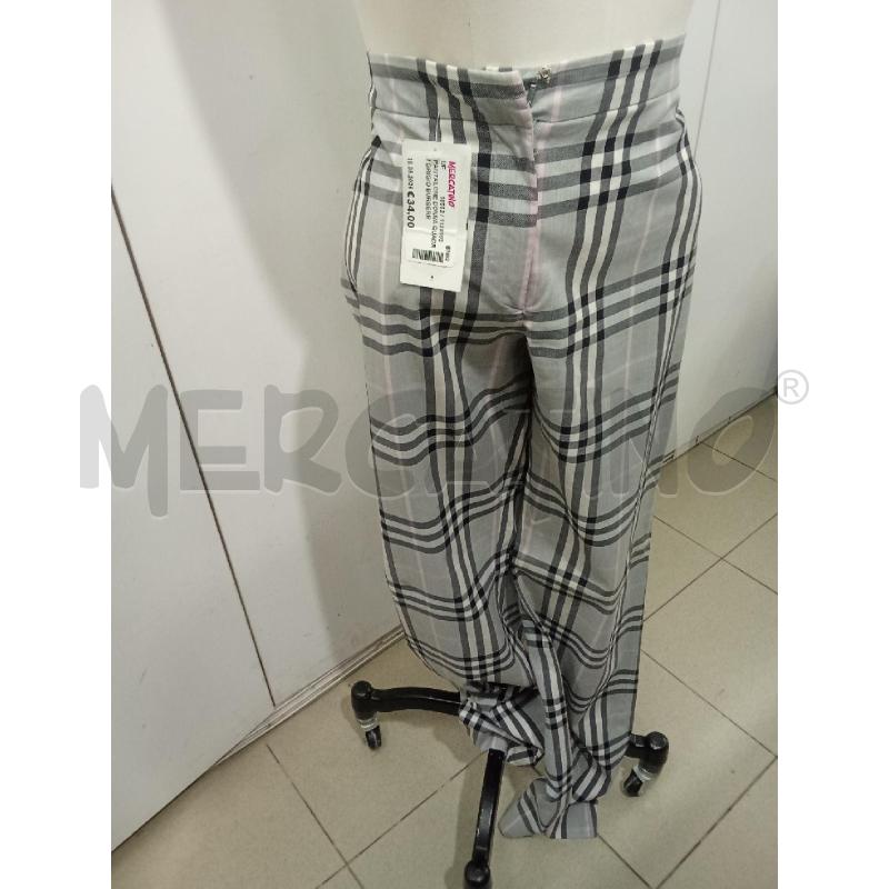 PANTALONE DONNA QUADRI GRIGIO BURBERRY | Mercatino dell'Usato Benevento 1