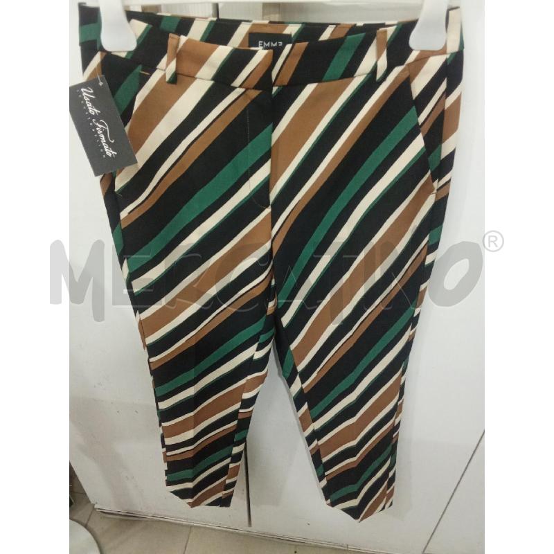 PANTALONE DONNA VERDE MARRONE BEIGE EFFETTO STRIATURE EMME MARELLA | Mercatino dell'Usato Benevento 1