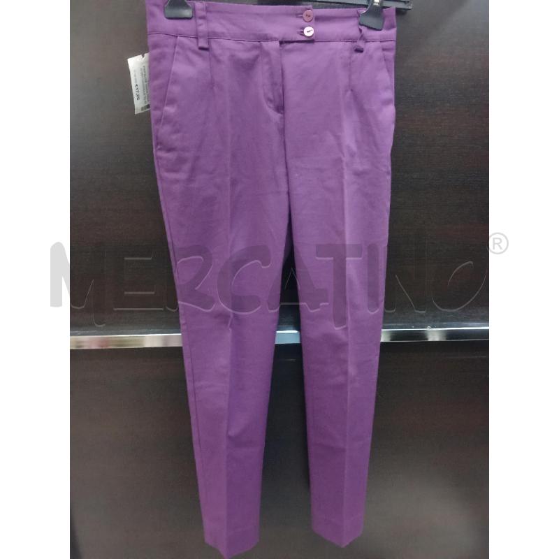 PANTALONE DONNA VIOLA SCURO CAMOMILLA DOPPIO BOTTONE  | Mercatino dell'Usato Benevento 1