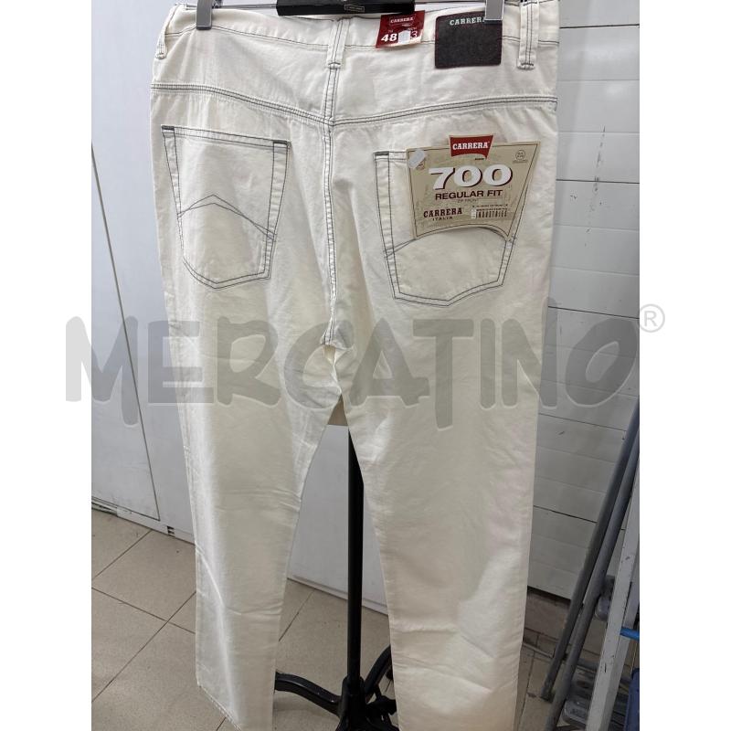 PANTALONE UOMO BIANCO CARRERA 700 CUCITURE GRIGIO | Mercatino dell'Usato Benevento 3