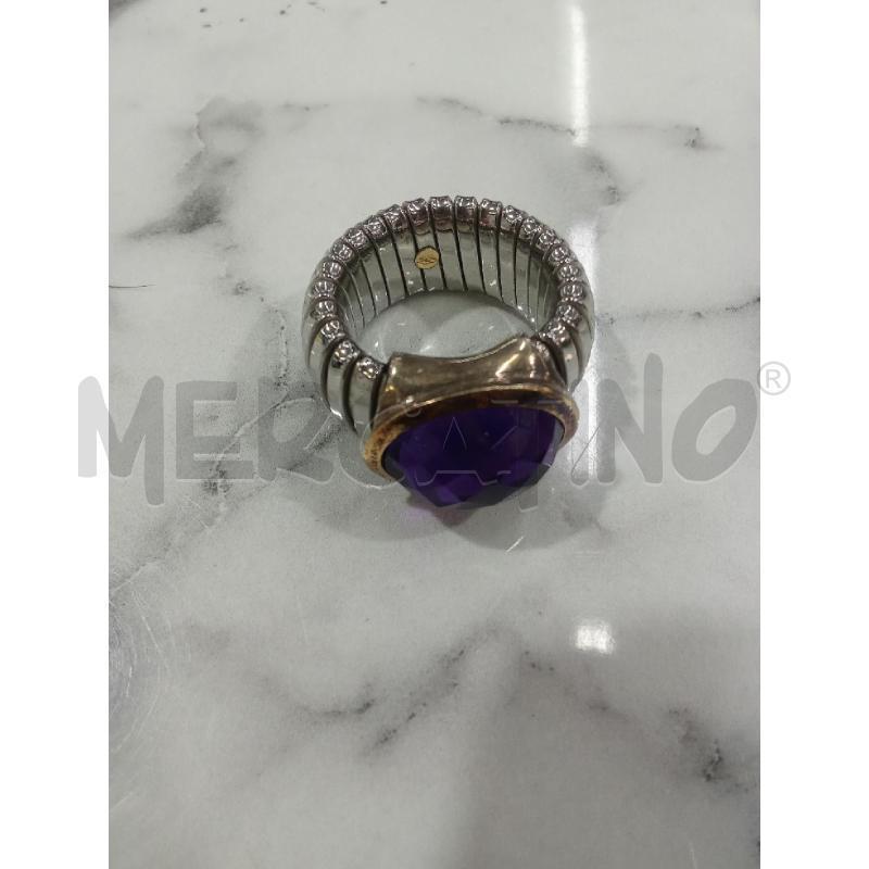 PARURE ORECCHINI+ANELLO+BRACCIALE GRIGIO CON PIETRE VIOLA RUDY | Mercatino dell'Usato Benevento 4