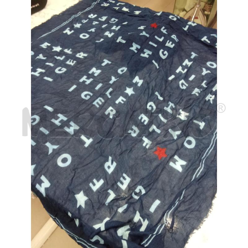 PASHMINA BLU LOGATA TOMMY HILFIGER | Mercatino dell'Usato Benevento 1