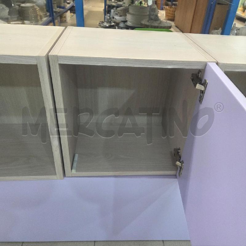 PENSILE X PARETE ATTREAZZATA VIOLA LEGNO CHIARO | Mercatino dell'Usato Benevento 3