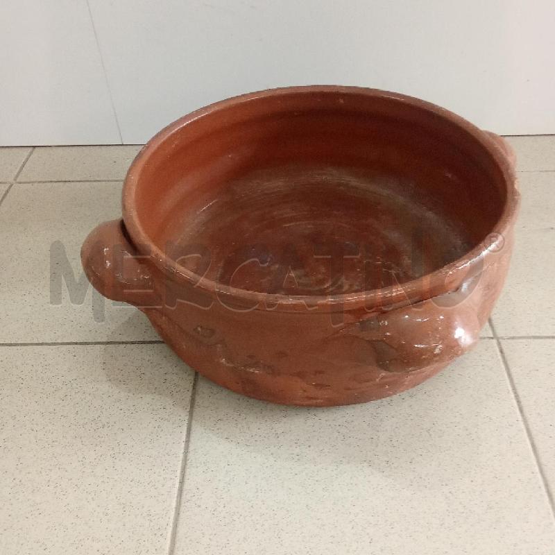 PENTOLA MAXI TERRACOTTA MARRONE MANICI | Mercatino dell'Usato Benevento 3