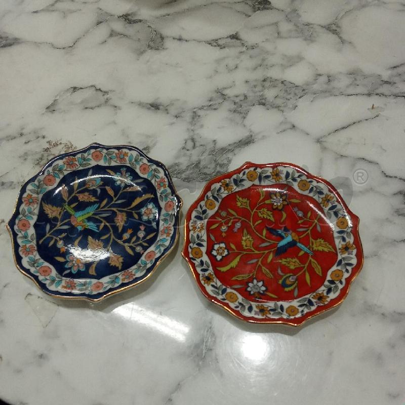 PIATTINO PZ COPPIA STILE ORIENTALE ROSSO BLU | Mercatino dell'Usato Benevento 1