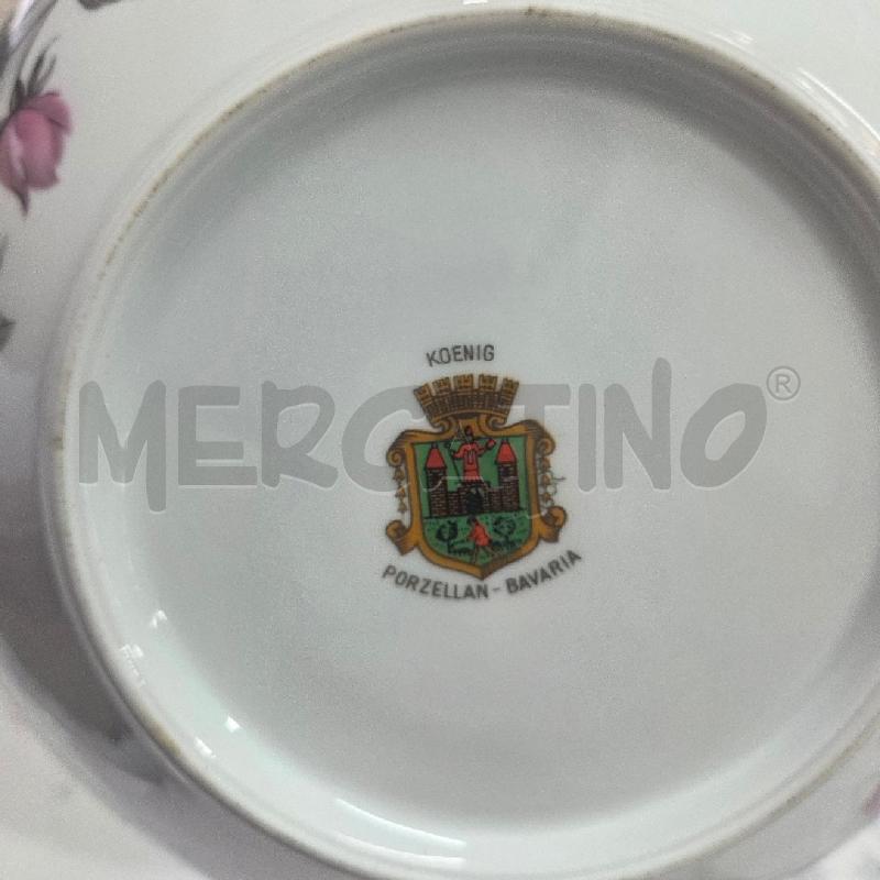 PIATTI PZ. CER+INSALATIERA+ZUPPIERA FIORI ROSA GRIGI | Mercatino dell'Usato Benevento 5