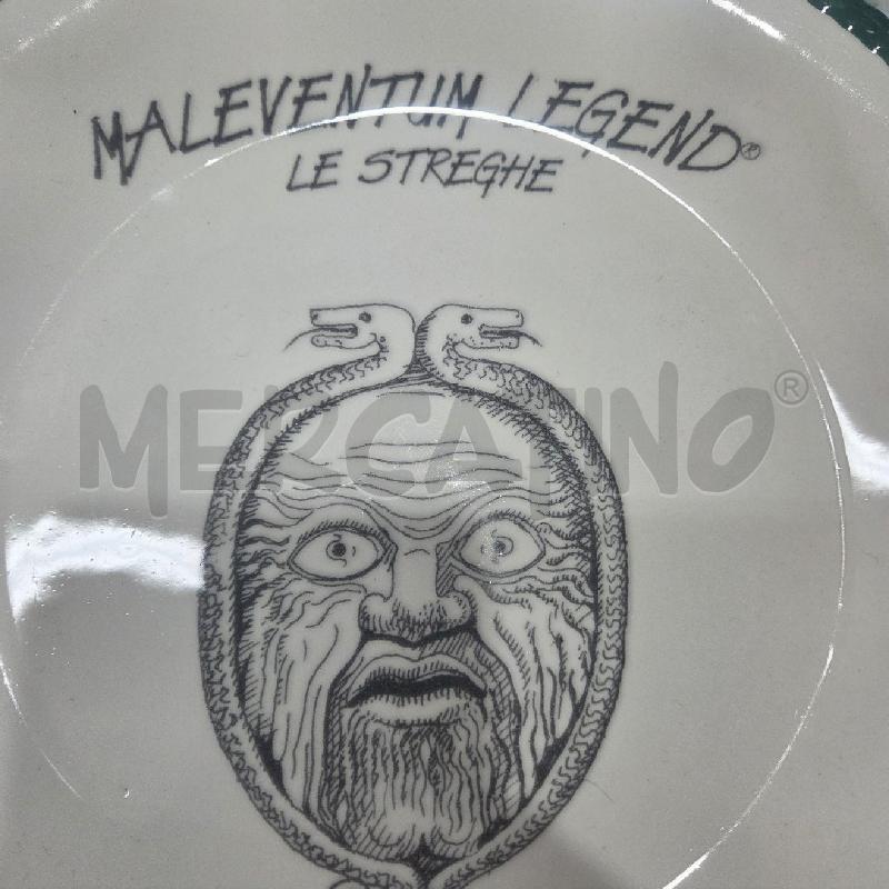 PIATTO CER BIANCO VERDE MALEVENTUM LEGEND STRIGA CAPRA | Mercatino dell'Usato Benevento 2