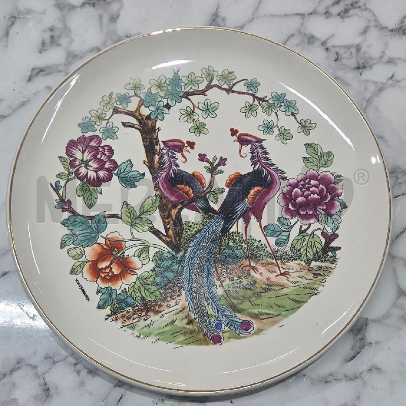 PIATTO PORCELLANA BIANCO DISEGNI STILE ORIENTALE | Mercatino dell'Usato Benevento 1