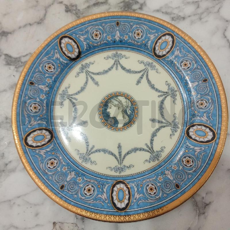 PIATTO PORCELLANA BLU DORATO MARTA MARZOTTO | Mercatino dell'Usato Benevento 1