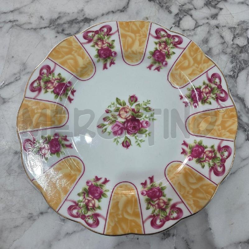 PIATTO PORCELLANA FIORI ARANCIONI ROSE VERSAILLE | Mercatino dell'Usato Benevento 1