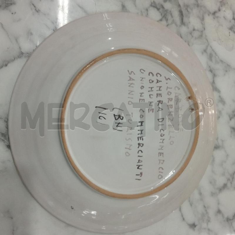 PIATTO TERRACOTTA APPENDINO BIANCO CITTÀ SPETTACOLO | Mercatino dell'Usato Benevento 3