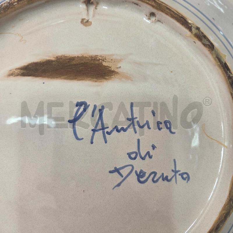 PIATTO TERRACOTTA BEIGE VOLTO DONNA L'ANTICO DI DERUTA | Mercatino dell'Usato Benevento 4